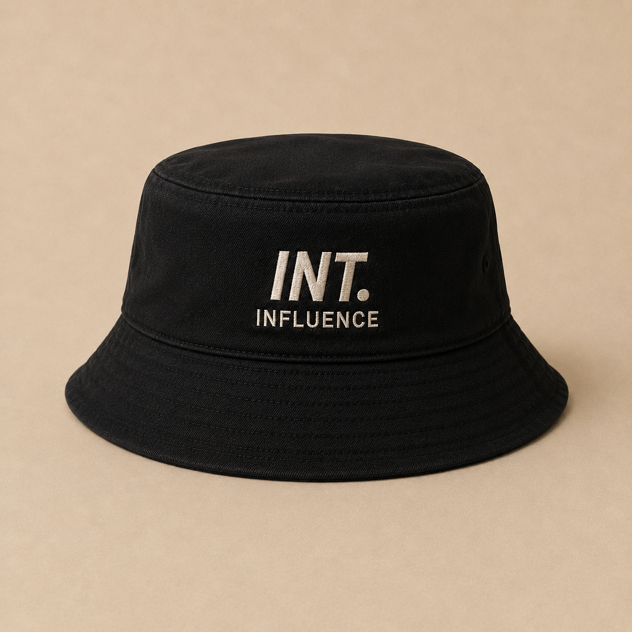 INT. Influence Signature Bucket Hat – Sand Beige
